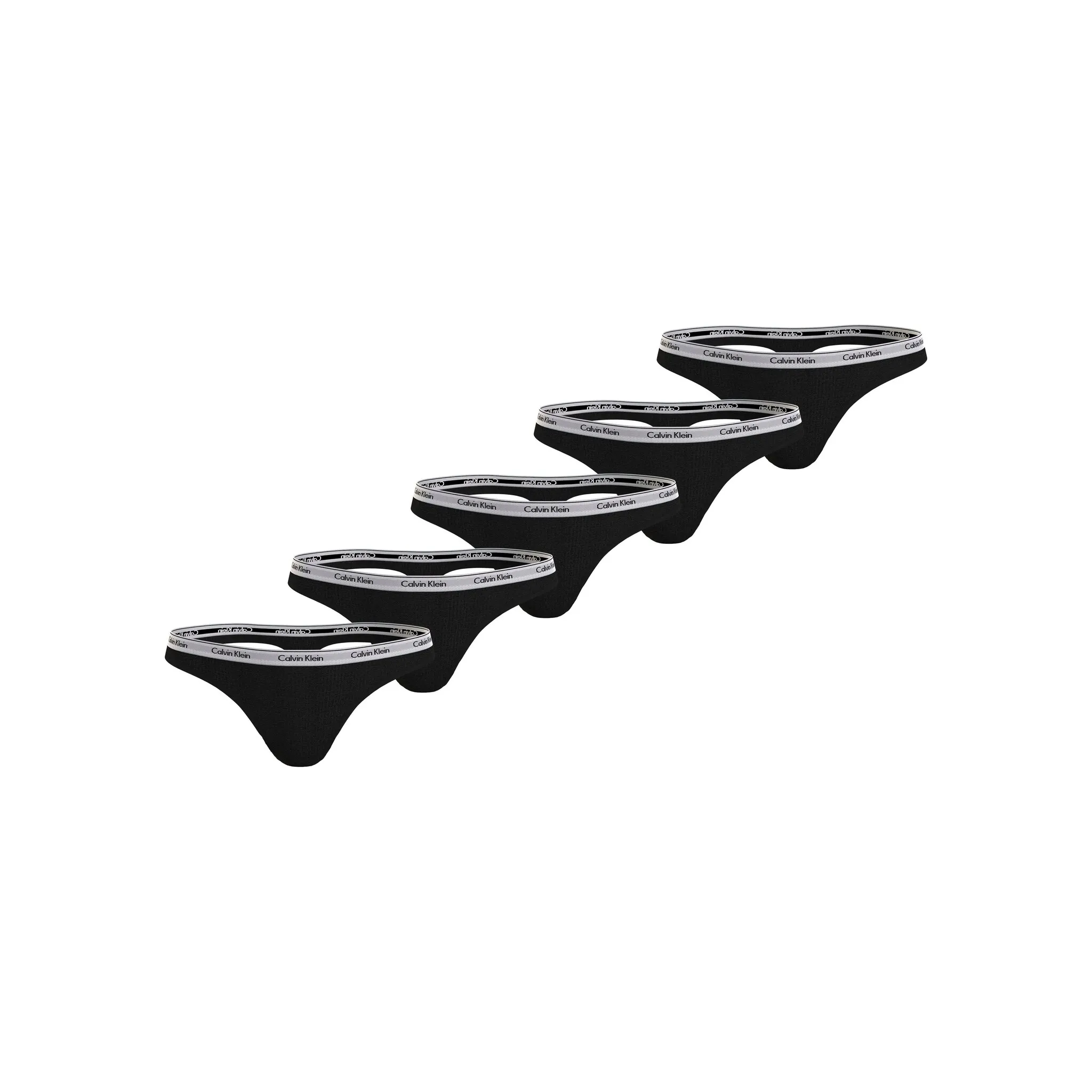 

Calvin Klein Underwear String "5 PACK THONG (LOW-RISE)" (5 шт. в упаковке, 5 шт. в упаковке), с поясом с логотипом, черный