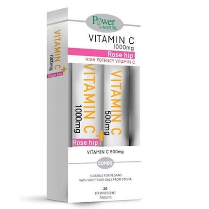 

Сила природы Витамин C 1000 мг Шиповник - 20 шипучих таблеток Power Health
