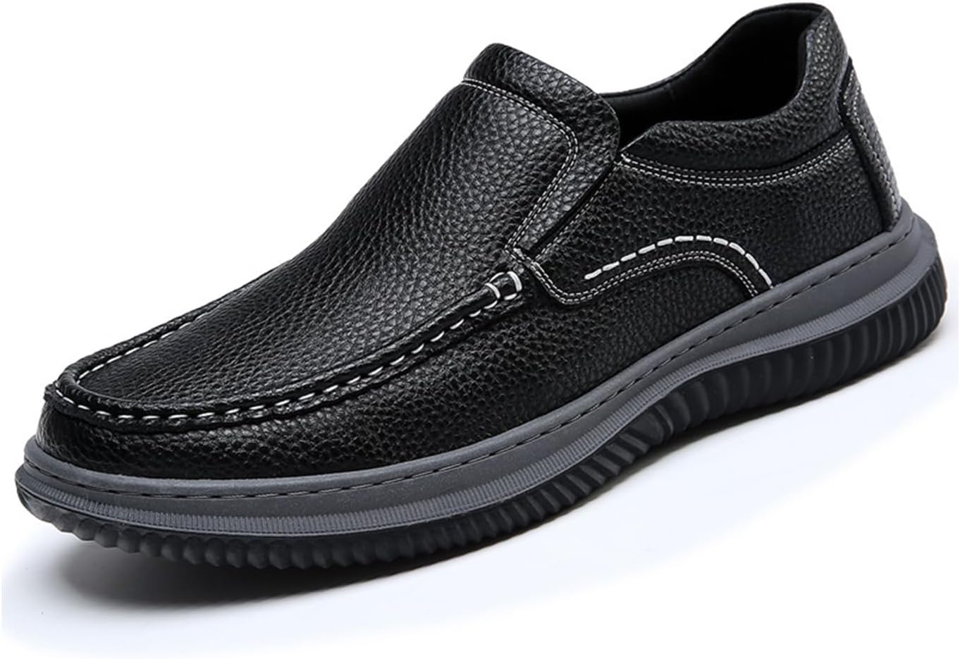 

Мужские кожаные лоферы на пуговицах с широким носком Ksedt, черный