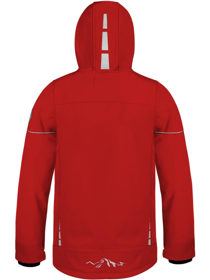 Детская куртка софтшелл Galway красного цвета Normani Outdoor Sports — фото 4