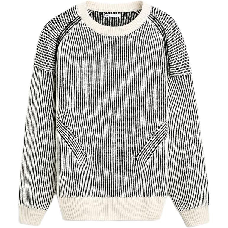 

Трикотажная мужская футболка белая ZARA, небеленая белая