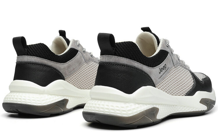Кроссовки Jeep Casual Shoes Men Low-Top Black/Gray White — фото 4
