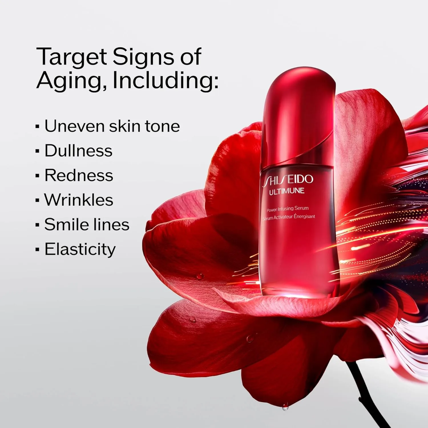 Shiseido Ultimune Power Infusing Serum - легкая сыворотка для лица, повышает сияние и улучшает видимые признаки старения, для всех типов кожи, некомедогенная 70.88 г (заправка) — фото 3