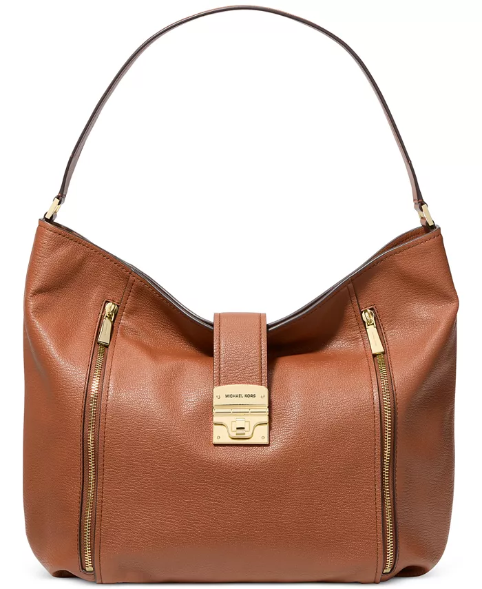 

Сумка-хобо Addie Extra Large Leather через плечо Michael Kors, коричневый