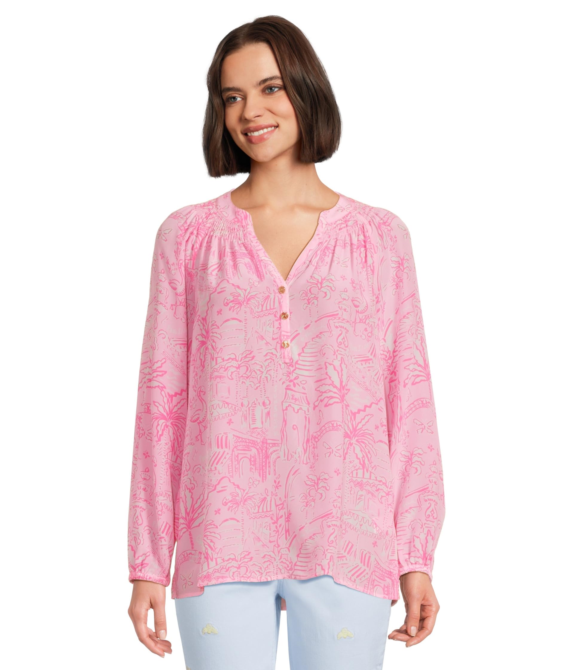 

Топ Lilly Pulitzer Elsa Top, Conch Shell Pink Pennys Playground