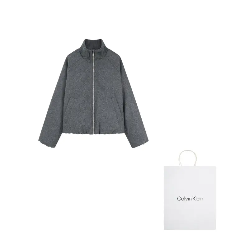 

Calvin Klein Женская пуховая куртка, QQB-Milky Way Gray