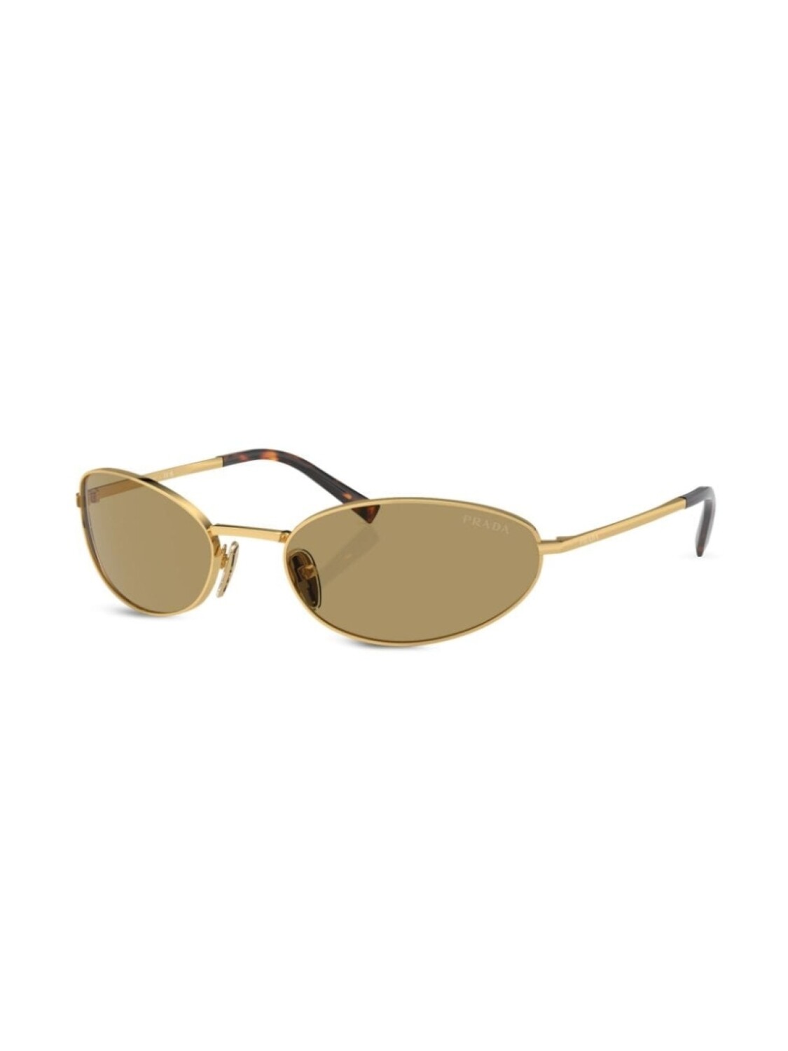 Prada Eyewear солнцезащитные очки Prada PR A59S в овальной оправе, золотистый — фото 2