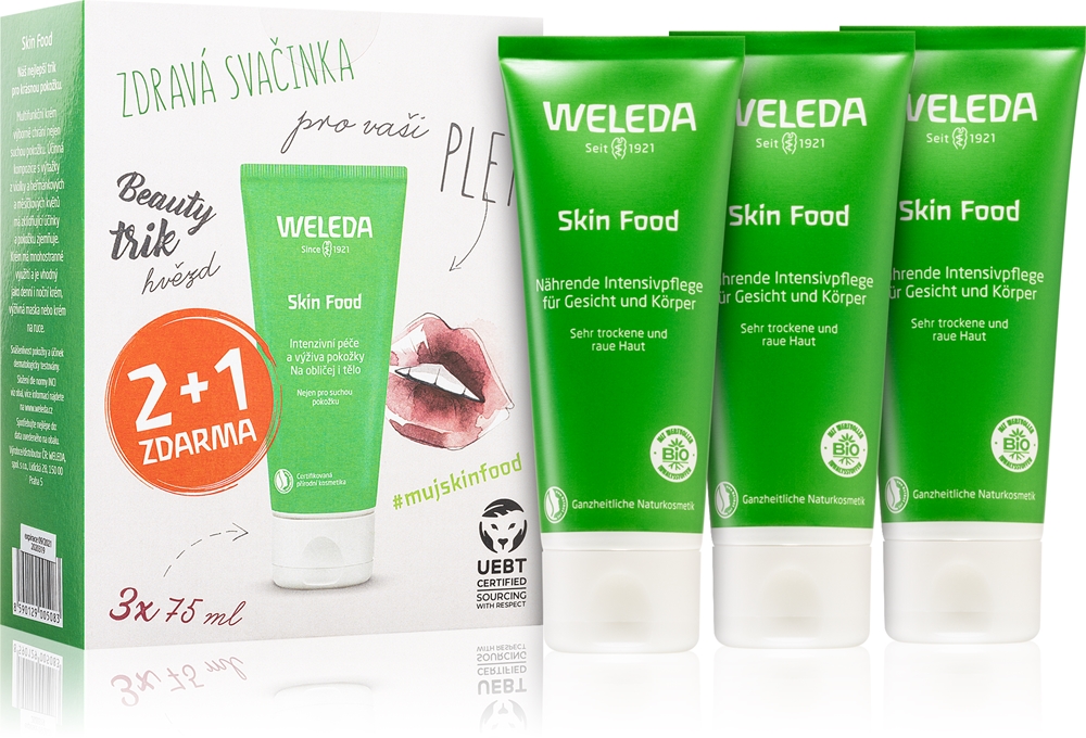 

Skin Food универсальный питательный травяной крем для очень сухой кожи Weleda, 3× 75 мл