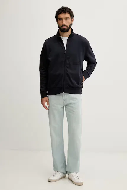 Толстовка на молнии SW_Collar Full Zip BOSS Green, синий — фото 2