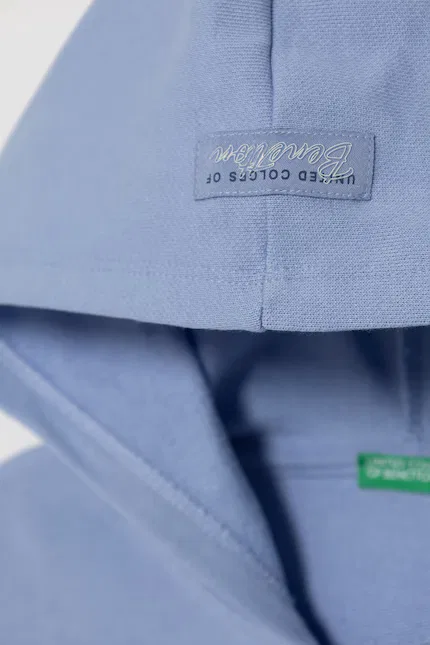Кофта на молнии хлопковая United Colors of Benetton, синий — фото 3