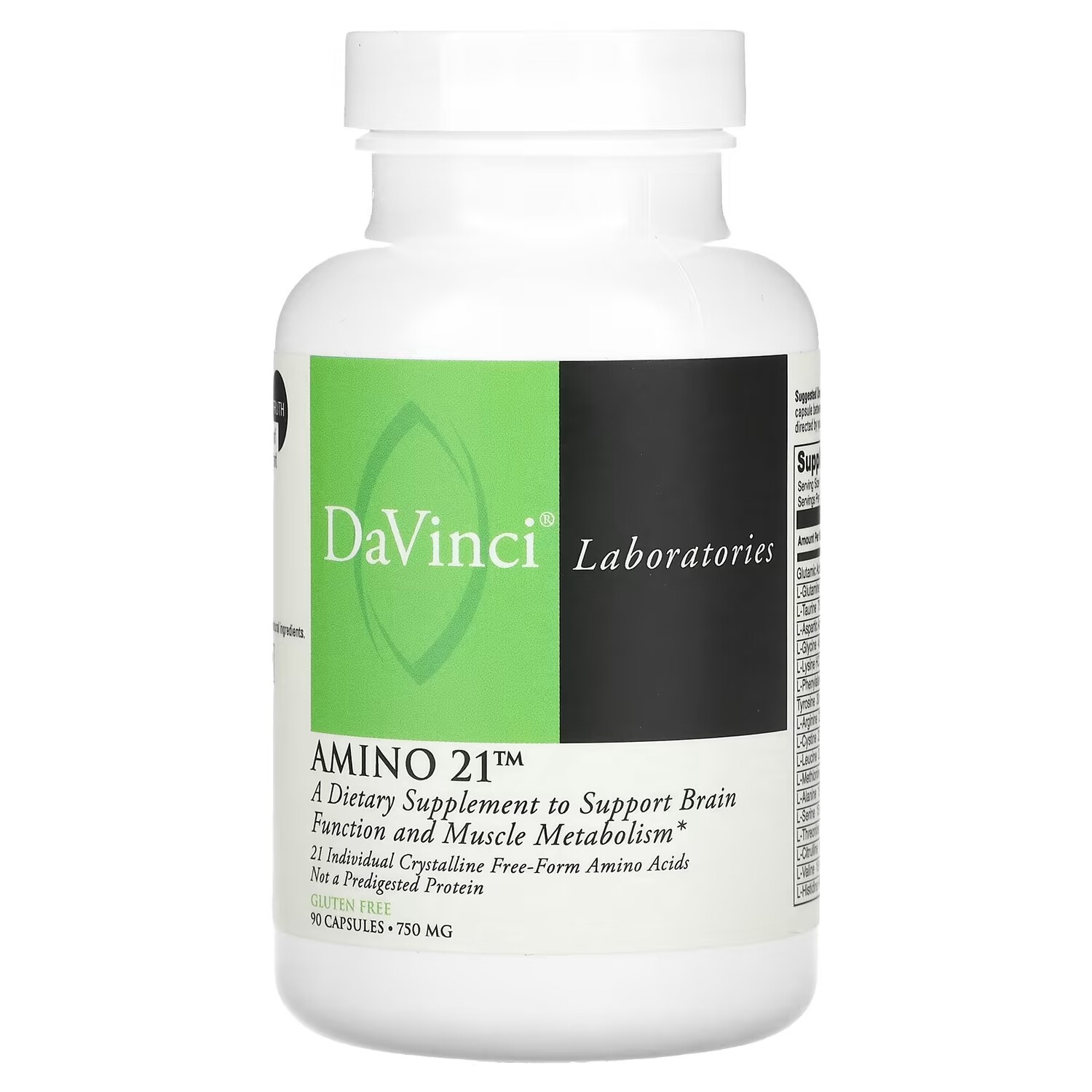 

Добавка DaVinci Laboratories of Vermont Amino 21 750 мг, 90 капсул