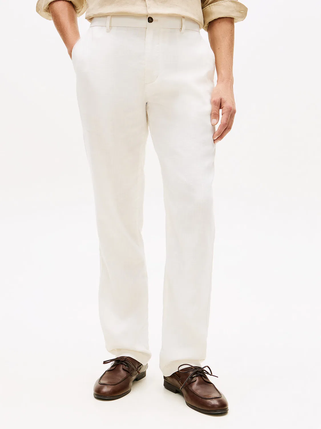 Брюки-чиносы узкого кроя 'Дентон' Tommy Hilfiger, Off White — фото 2