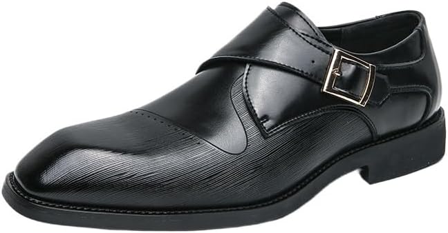 

Мужские кожаные туфли TEDALIHAO, кожаные оксфорды с квадратным носком, дерби, с пряжкой-монком, на слайде, для вождения, комфорта, вечеринок и свадеб, черный