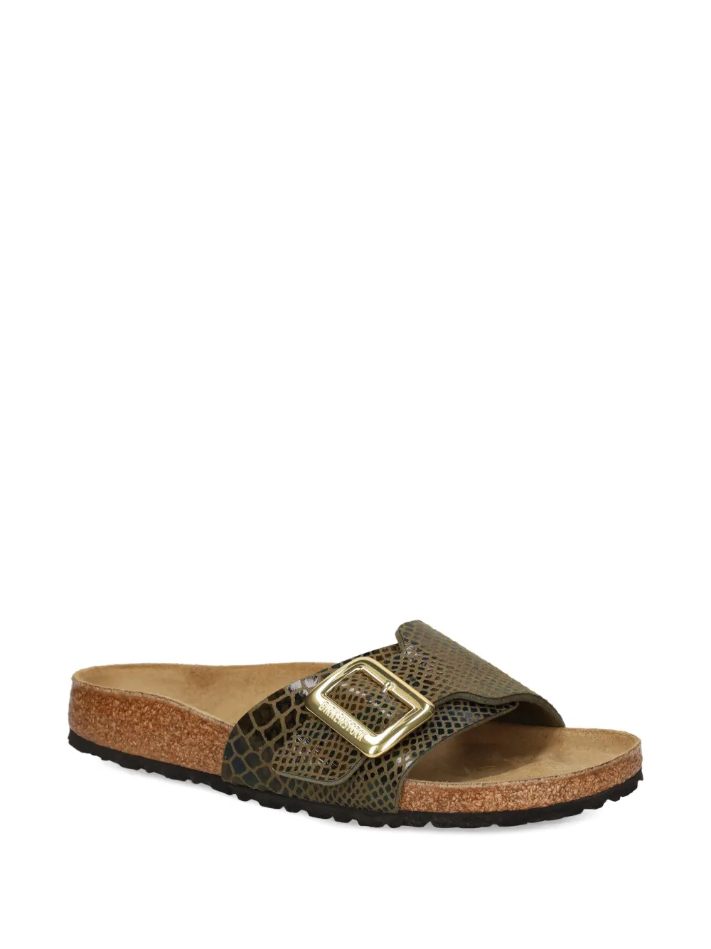 Сандалии с тиснением под змеиную кожу и пряжкой BIRKENSTOCK, зеленый — фото 2