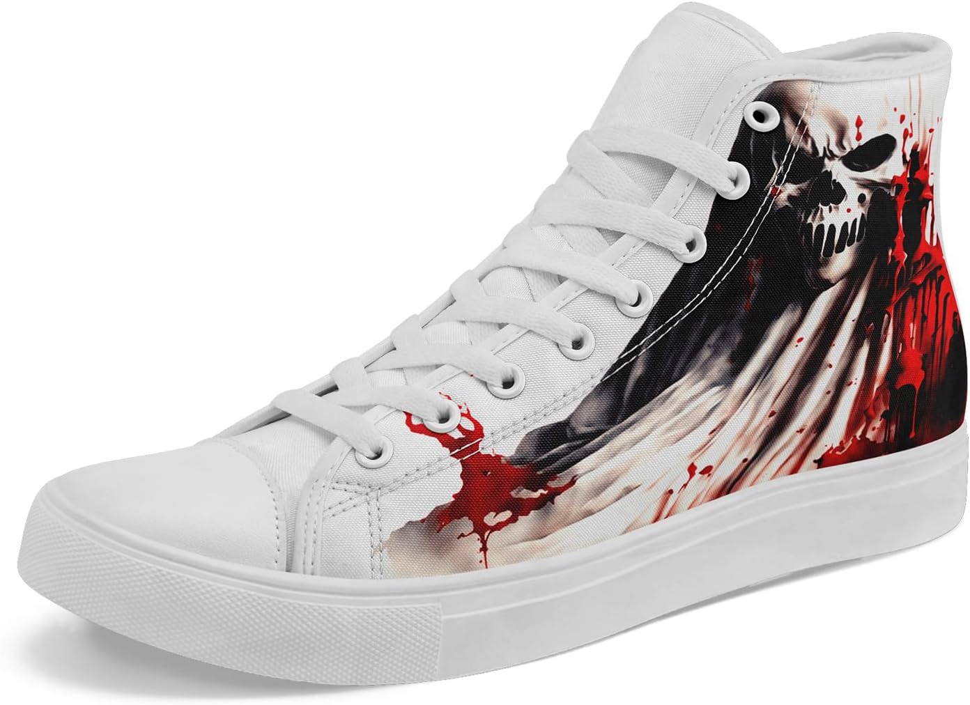 

Стильные высокие кеды из канвы для мужчин и женщин с дизайнами тыквы и призрака, праздничный подарок, легкая и дышащая обувь Coolcustomize, белый/черный/красный/бежевый