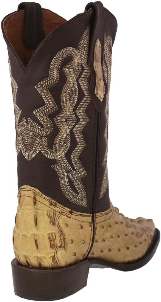 Мужские сандалии Texas Legacy Western Wear с ковбойскими сапогами, принт крокодила и страуса, носок J, Sand — фото 3