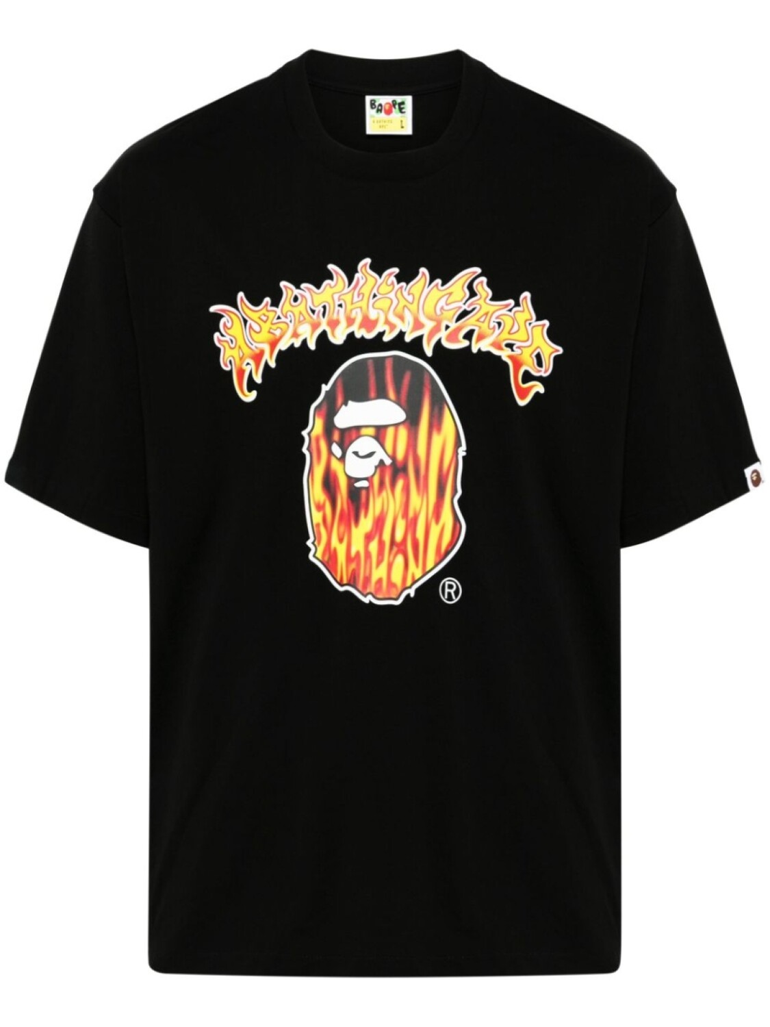 

A BATHING APE футболка с принтом головы Mad Flame Ape, черный