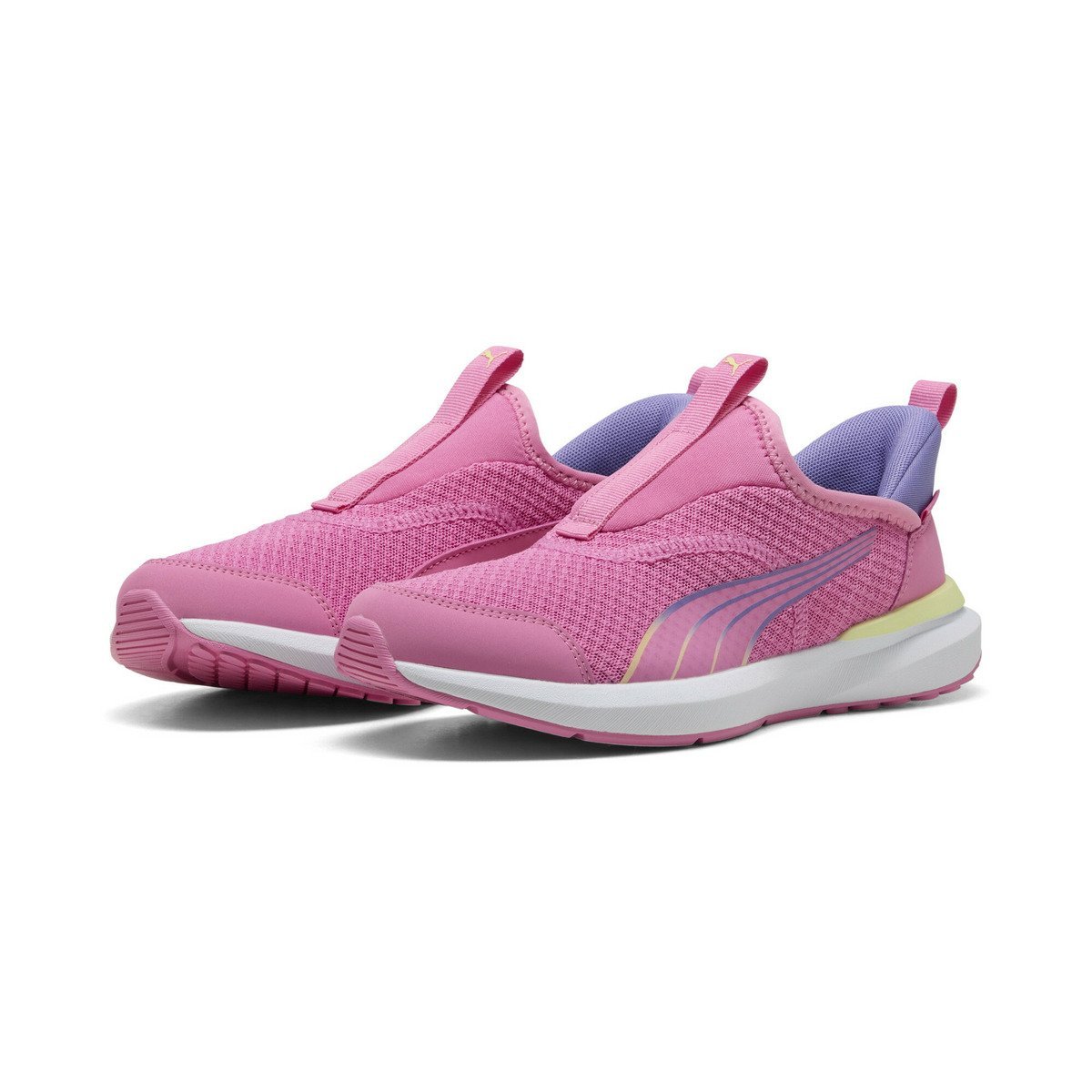 Детские кроссовки Kruz Profoam Sliptech Jr. с удобным входом, размеры 22-25 см. Puma, Posie Pink-Gold — фото 2