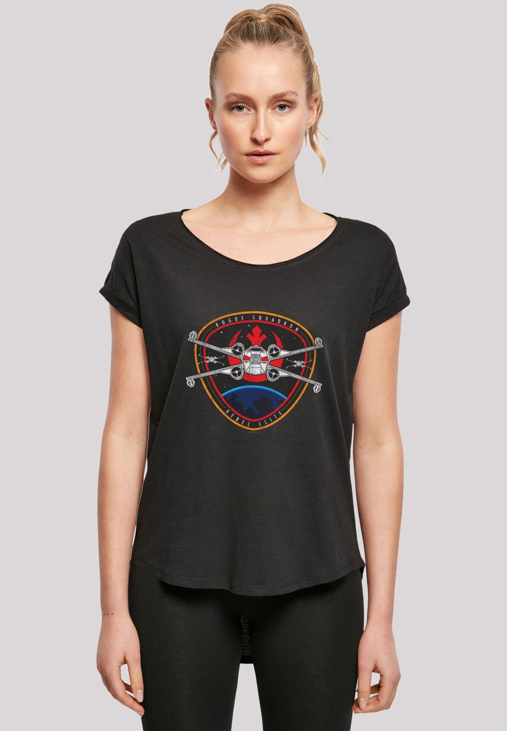 

Футболка с принтом STAR WARS REBEL ELITE BADGE F4NT4STIC, черный