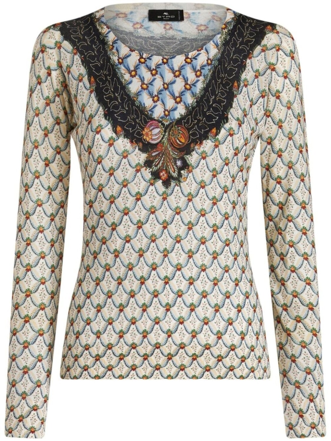 

ETRO трикотажный топ с цветочным принтом, нейтральный цвет