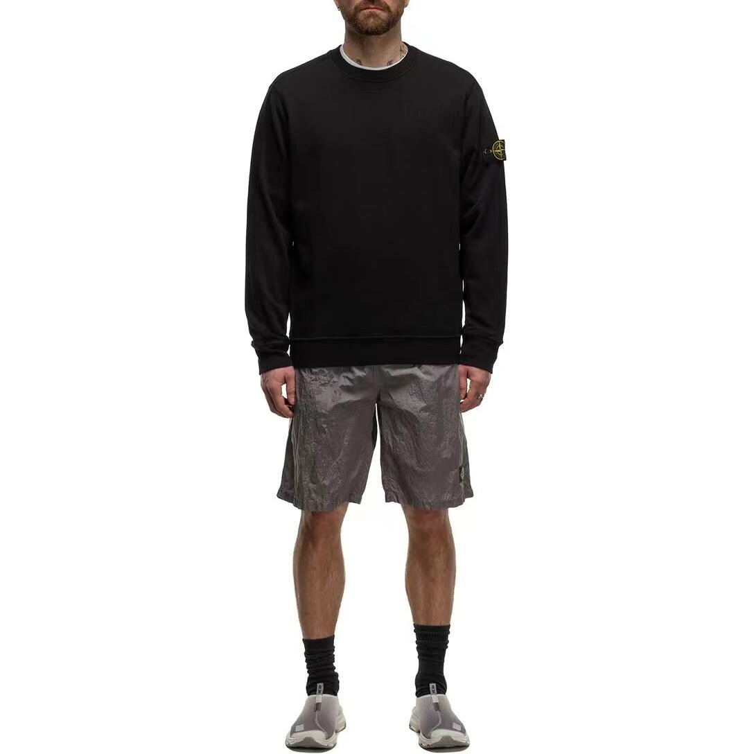Толстовка мужская Stone Island Logo Patch Sleeved, черный — фото 3