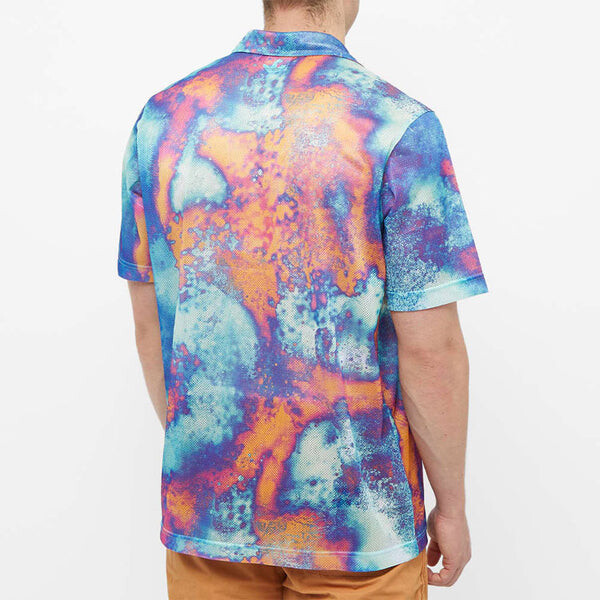 Рубашка adidas originals Full Print Tie Dye Color Block Printing Embroidered Logo Short Sleeve Shirt Multicolor, мультиколор — фото 3
