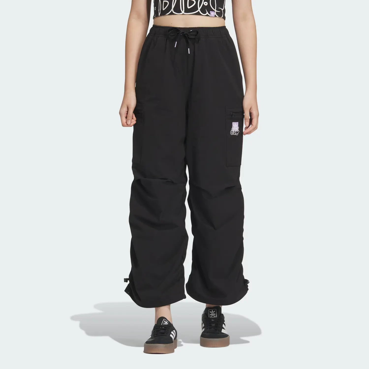 Adidas Originals Городские штаны для скейтбординга повседневные брюки Women's Black — фото 3