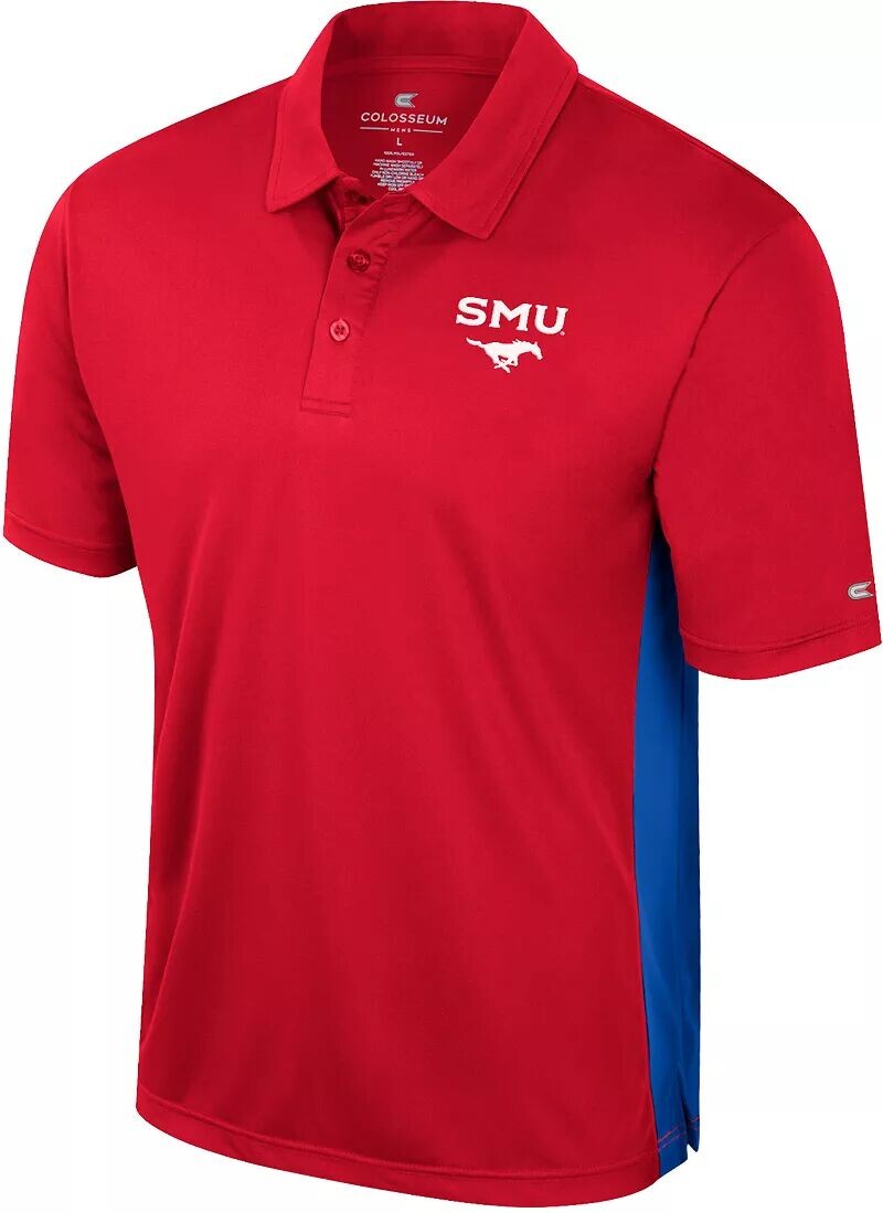 

Colosseum Мужская красная рубашка-поло Southern Methodist Mustang