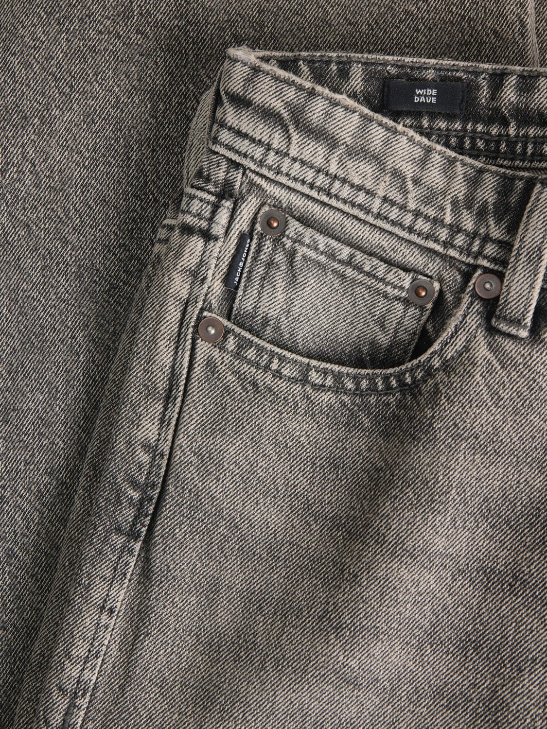 Jack & Jones Junior Джинсы Wide leg 'JJIDAVE JJORIGINAL' в черном дениме — фото 3