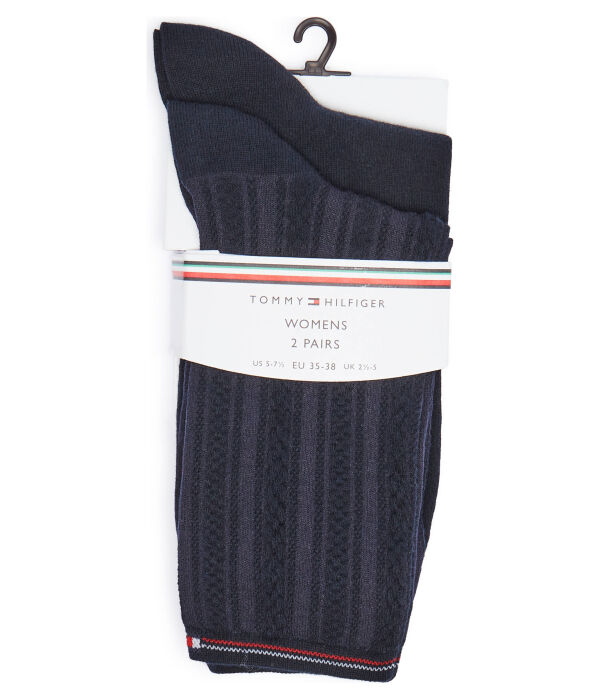 Носки женские Tommy Hilfiger хлопковые 2 пары, синий — фото 2