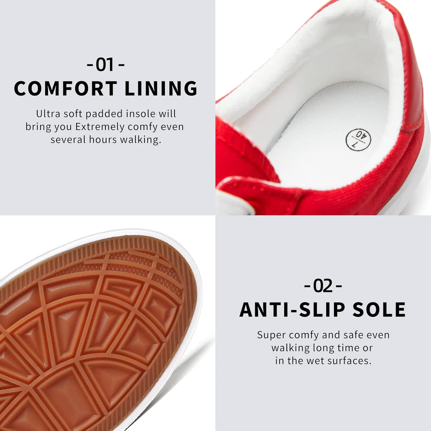 

Мужские кеды FRACORA из холщовой ткани бело-черные, низкие, с шнуровкой, повседневная обувь, красный