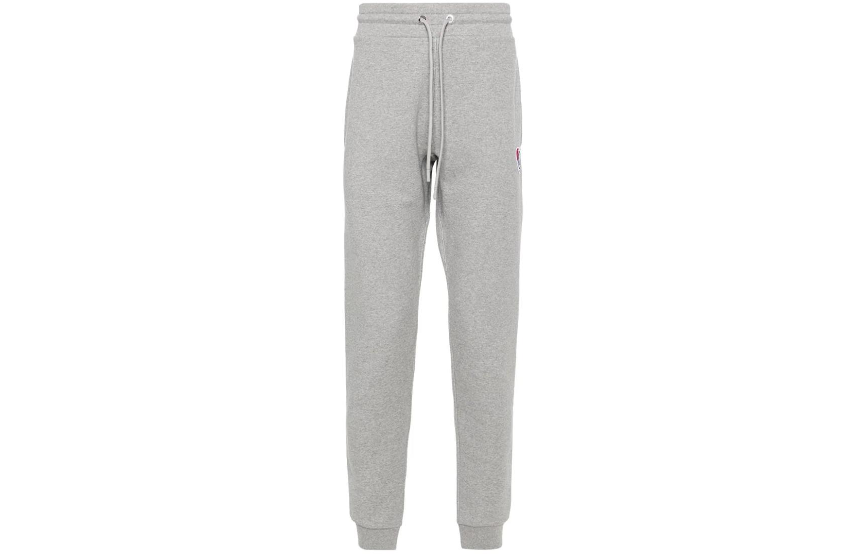 

Брюки Logo patch Cotton Track Trousers Moncler, серый