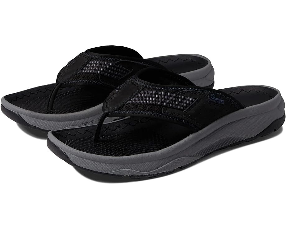 

Сандалии Florsheim Tread Lite Thong Sandal, цвет Black Knit/Nubuck/Gray Sole