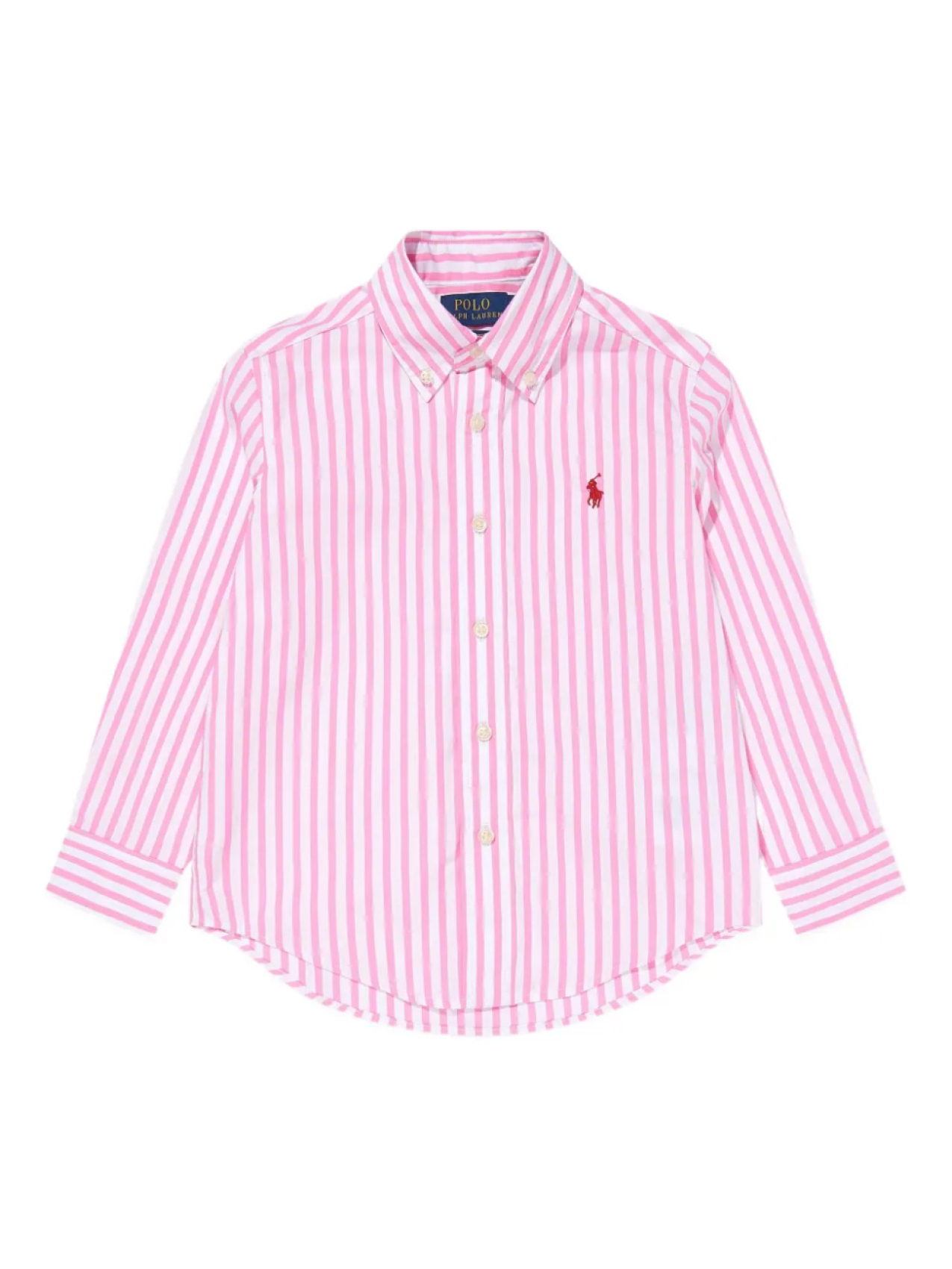 

Рубашка в полоску на пуговицах POLO RALPH LAUREN KIDS, розовый
