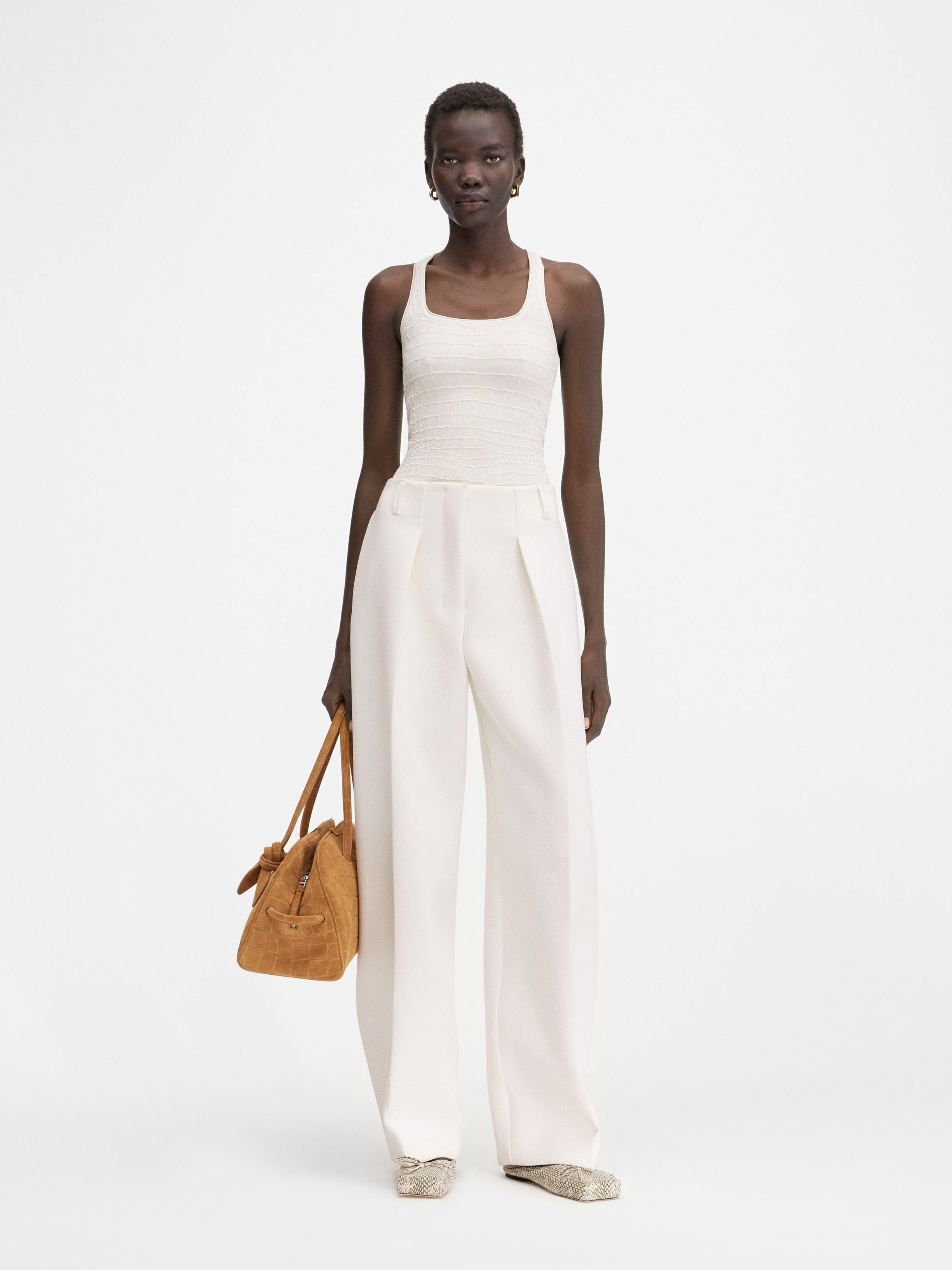 

Майка-борцовка JACQUEMUS The Scala tank top, белый
