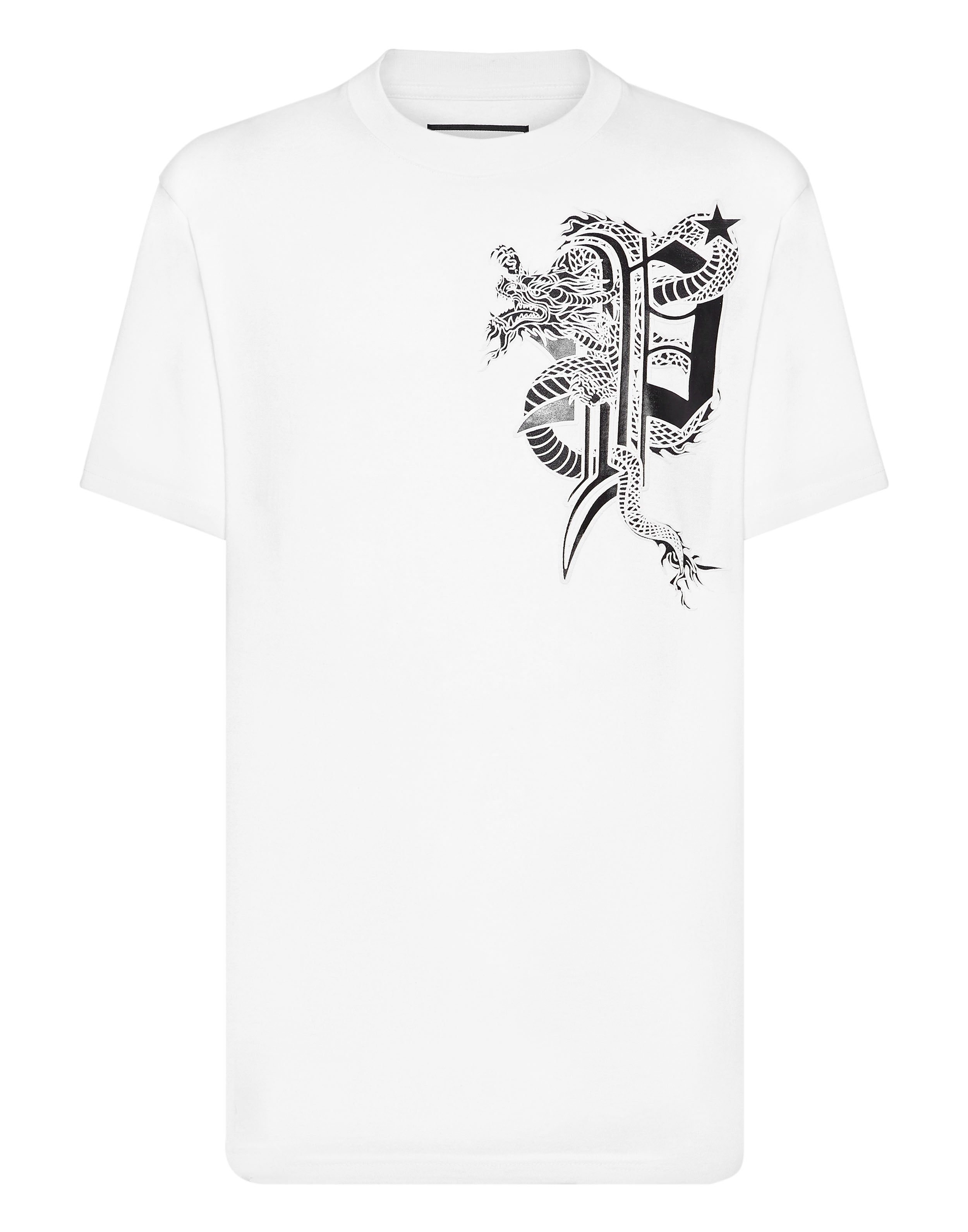 

Футболка с круглым вырезом SS Dragon PHILIPP PLEIN, белый