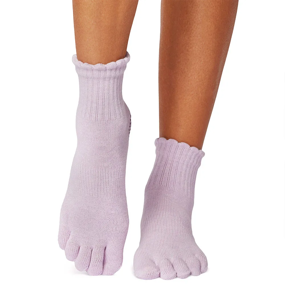 

Носки Toesox Pilates Grip Mellody Scallop F/T, фиолетовый