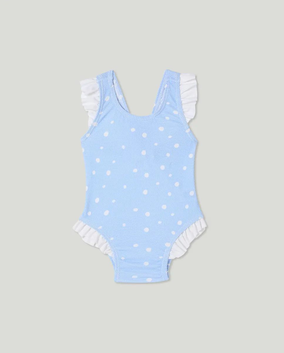 

Купальник пике для девочки в горошек Baby El Corte Inglés, синий