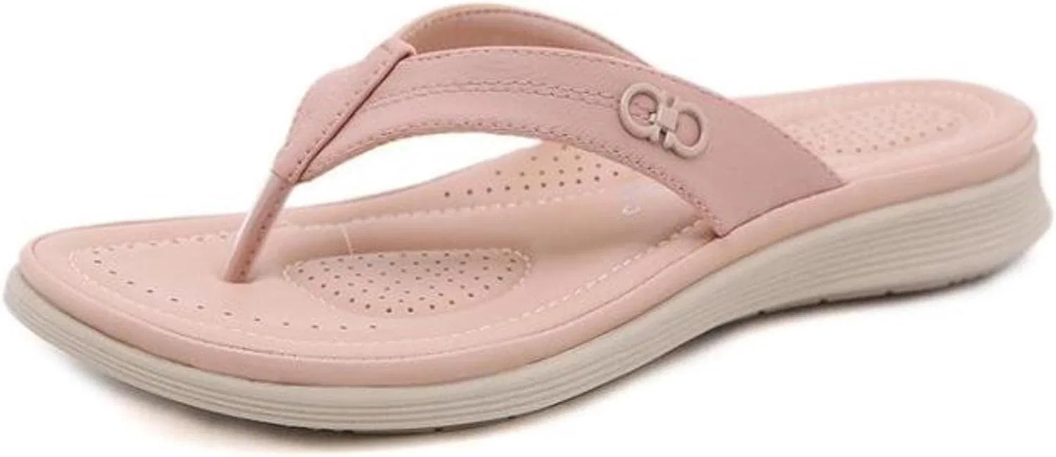 Повседневные шлепанцы Damen Sommer Hausschuhe Mode Flache Komfort Sandalen Sommer Damenschuhe Strand Hausschuhe XKUN, Rosa