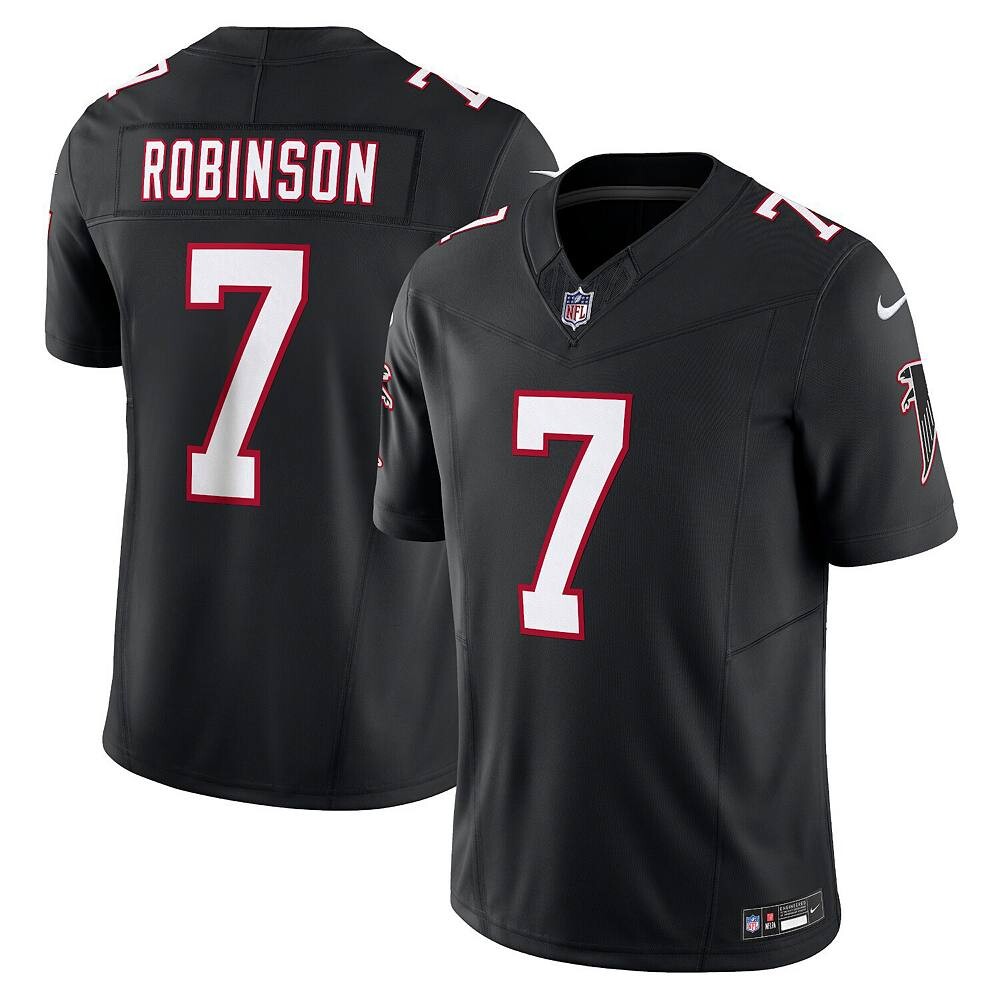 Мужские кроссовки Nike Bijan Robinson Black Atlanta Falcons Alternate Vapor F. Ограниченный Джерси, цвет Fal Black — фото 2