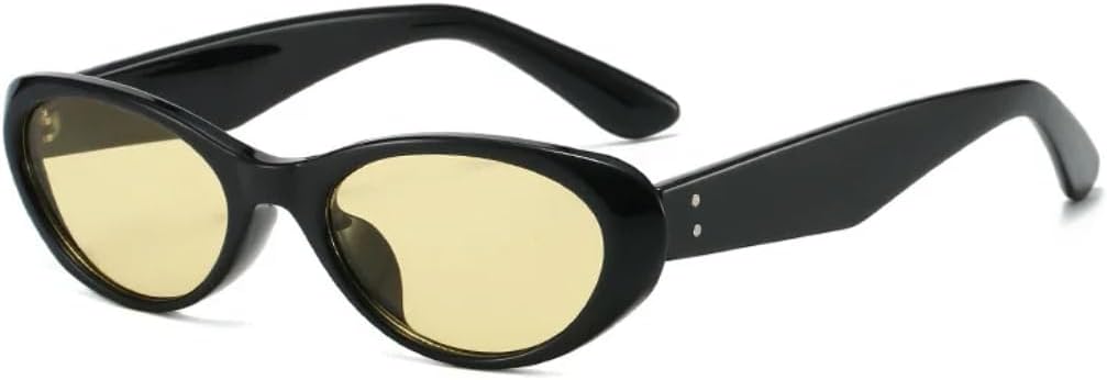 

Солнцезащитные очки с защитой UV400 | «Кошачий глаз», заклепки, леопардовый принт | для женщин и мужчин, для занятий спортом на открытом воздухе и вождения DSVIGF, Black Yellow