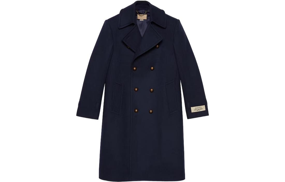 

Пальто мужское темно-синее Gucci, темно-синий