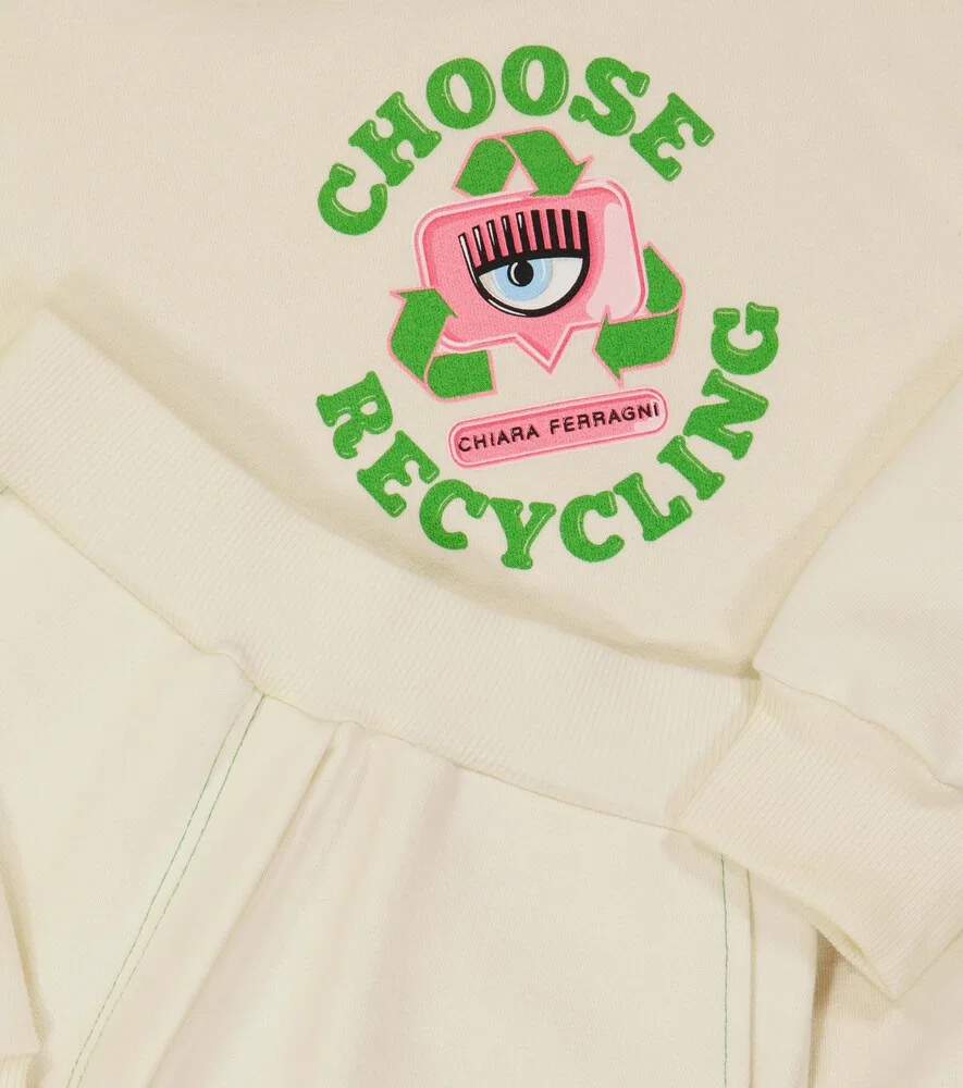 Monnalisa X Chiara Ferragni Choose Recycling cotton tracksuit — фото 3