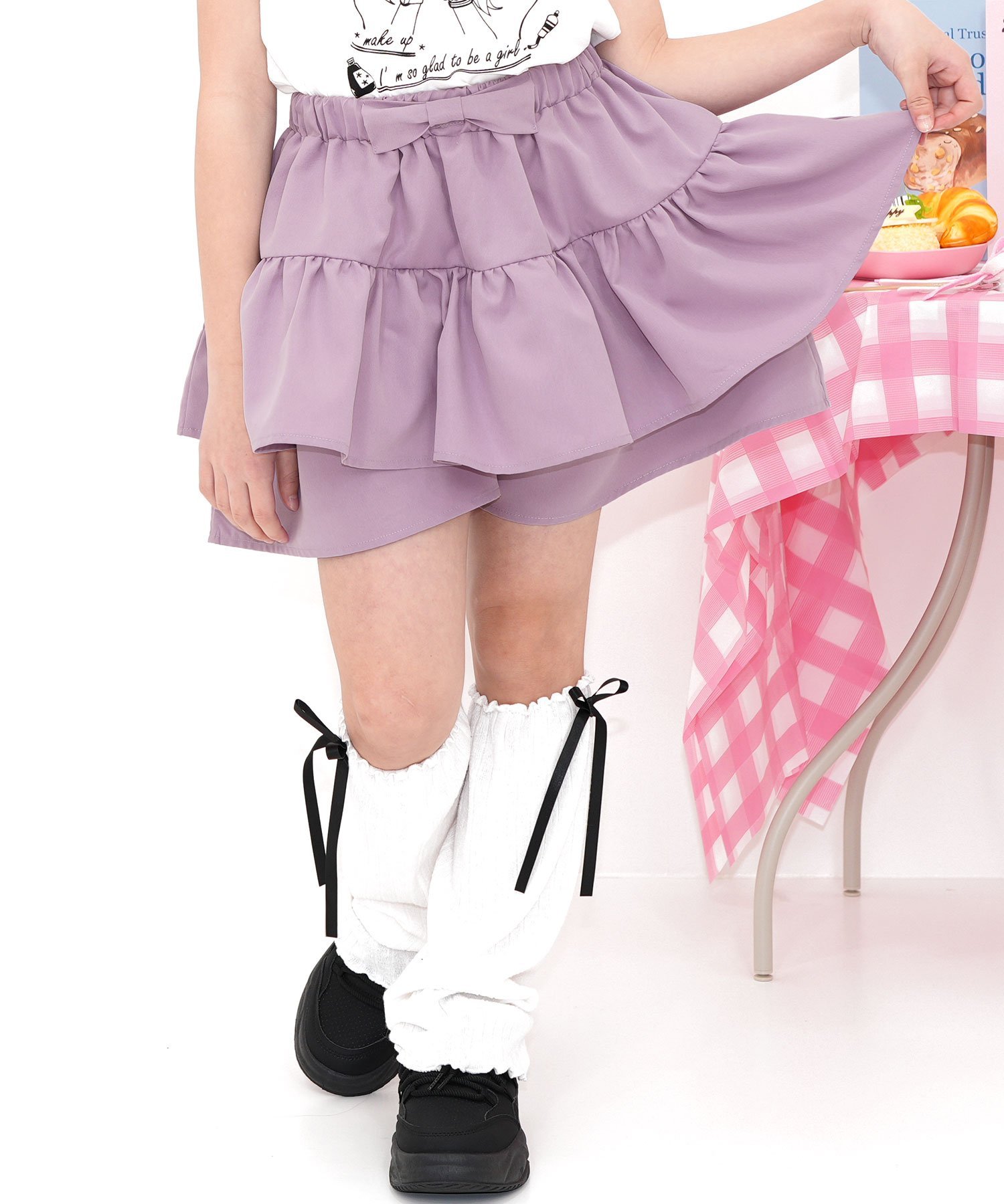 Шорты с лентами и оборками, детская одежда для девочек, Пчела Bee, Lavender