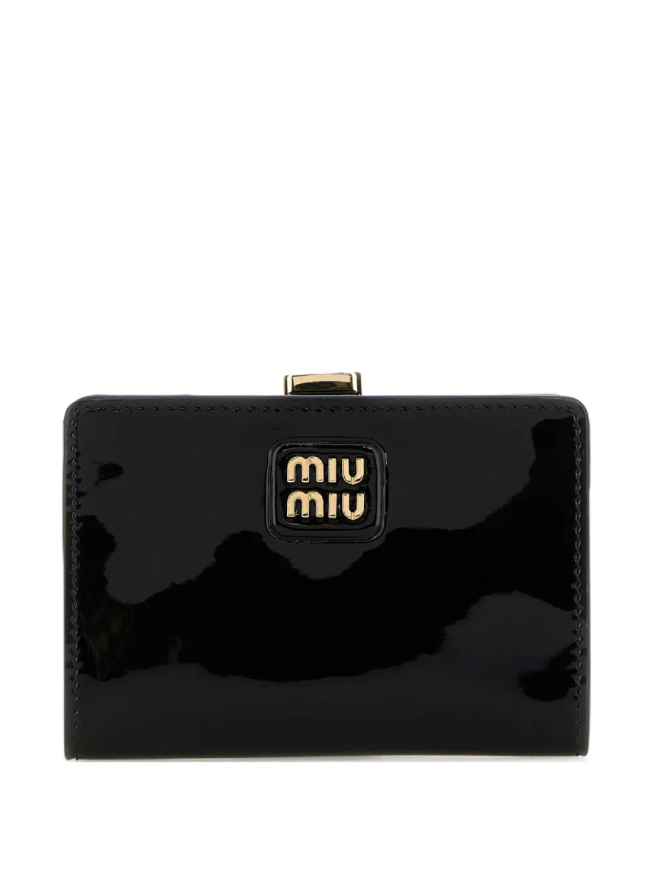 

Кожаный кошелек Miu Miu, черный