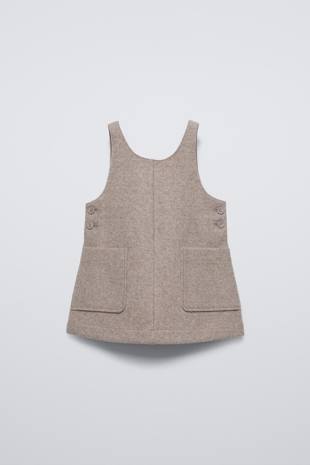 

Платье-сарафан на пуговицах ZARA, бежевый
