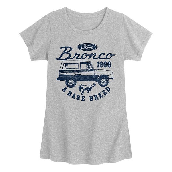 

Футболка с принтом Girls ford vintage bronco rare breed Licensed Character, Heather Gray