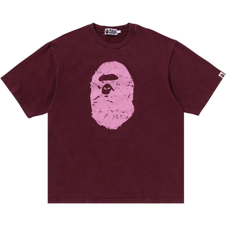 

Футболка BAPE Heavy Washed Ape Head Relaxed Fit Tee, Burgundy