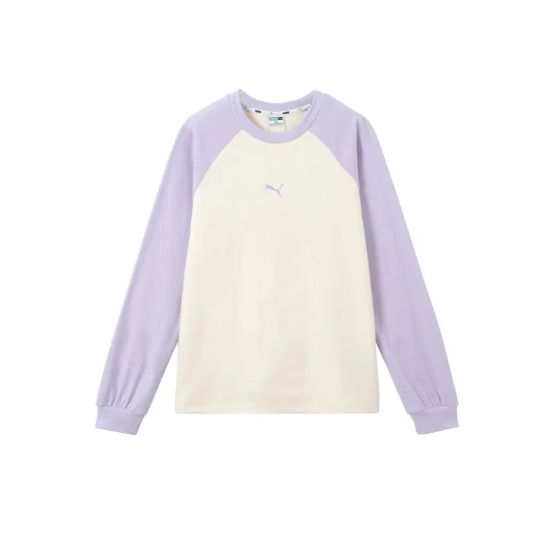Футболка детская с V-образным вырезом PUMA White Purple Tone