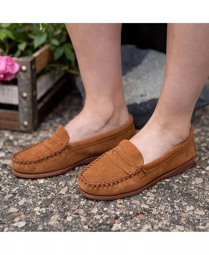 Женские замшевые мокасины Mellony Penny Minnetonka, коричневый — фото 3